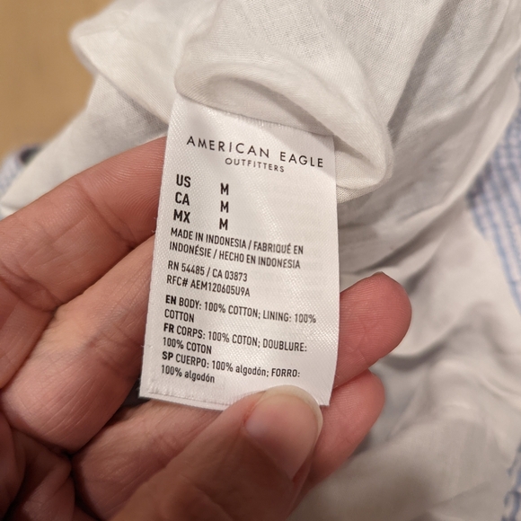 Striped Blue and White Shorts - Picture 6 of 8